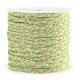 Macramé bead cord braided 2mm Green-pink
